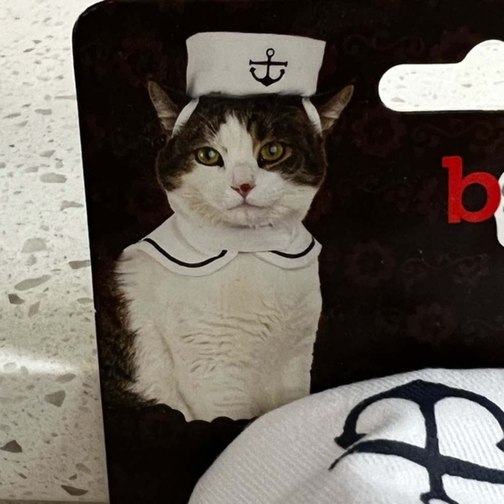 NWT Kitty Cat Sailor Hat and Collar